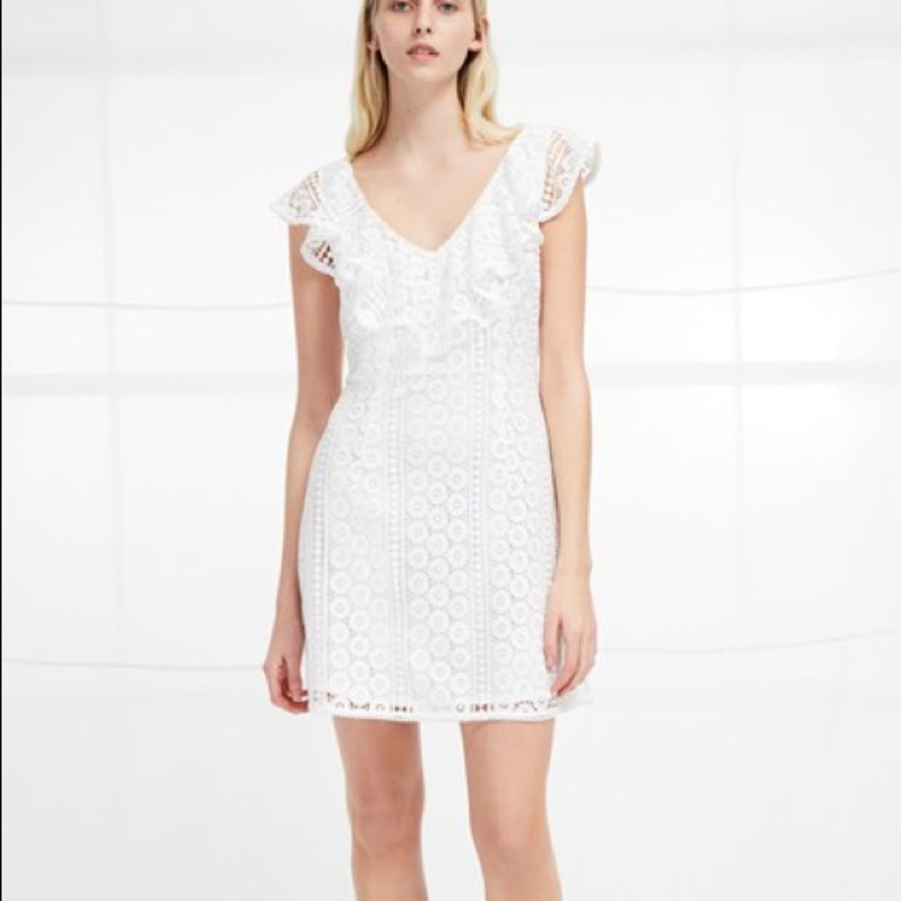 French Connection White Lace Massy Dress